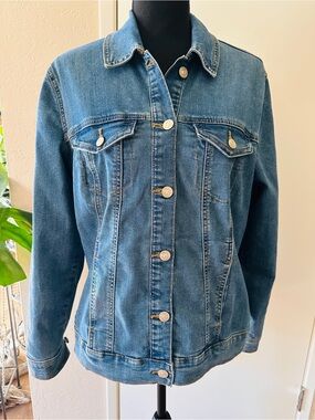 Gloria Vanderbilt Medium Blue Denim Jacket Size Medium